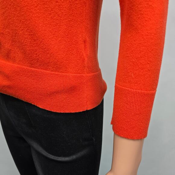 J. Crew Jackie Cardigan Sweater Women S Cotton Blend Orange Pearl Button down - Picture 8 of 13